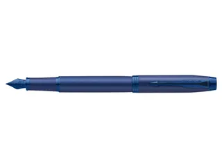 Vulpen Parker IM Monochrome Blue Stainless Steel Medium Blauwe inkt - 2