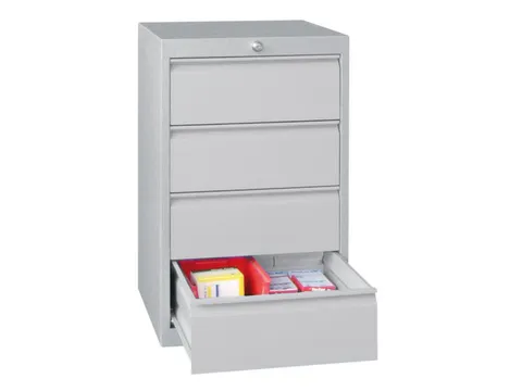 Ladenkast HxBxD 800x500x600mm 4 Laden Ral7035