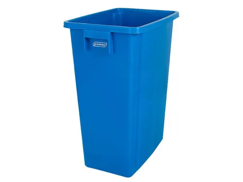 afvalverzamelaar,60l,HxBxD 580x320x460mm,romp PP blauw,gesloten