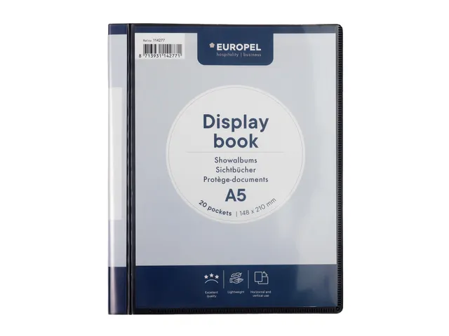 Showalbum Europel Frontview A5 20 tassen Zwart
