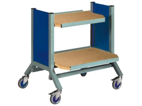 Mobiele Bijzettafel 900x610x950mm 2verstelbare/uitschuifbare Legborden