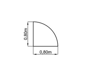 koppelelement voor bureau,90 °,HxBxD 740x800x800mm,blad wit,rond - 2
