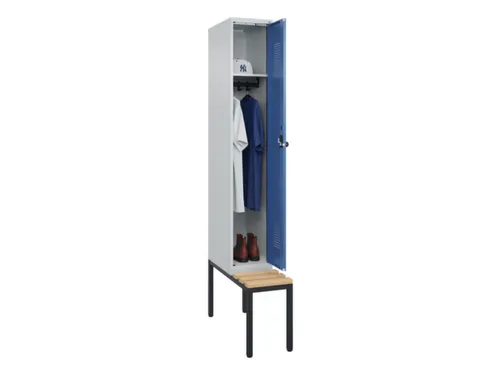 locker met bank,HxBxD 2120x300x815mm,1vak,vak B 300mm,draaigrendel