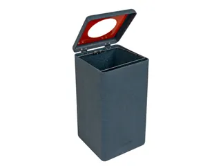 Circulaire Afvalbak BrickBin Plastic 65 Liter Grijs Oranje - 3