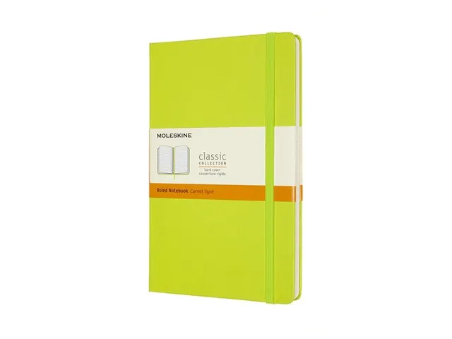 Notitieboek Moleskine large 130x210mm lijn hard cover lemon green