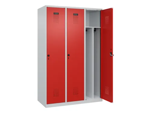 locker voor scheiding van kleding,HxBxD 1850x1200x500mm,3vak