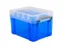 Opbergbox Really Useful 3 liter 245x180x160mm transparant blauw