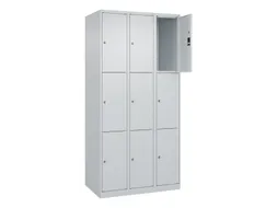 lockerkast,HxBxD 1850x900x500mm,3x3vakken,vak B 300mm,cil.-slot