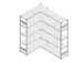 Rayonnage D'angle Hxlxp 2000X1360/1415X435Mm Charge Maxi/élément 900