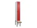 locker met bank,voor scheiding van kleding,HxBxD 2120x300x815mm,1vak