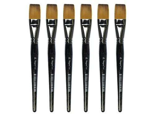 Penseel Kangaro Serie 341 plat Nr. 24 synthetisch doos 6 stuks