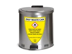 afvalbak voor poetsdoeken,RVS,HxBxD 580x535x545mm,m. pedaal