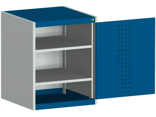 kast met geperforeerde platen,HxBxD 800x650x650mm,2xStalen bodem