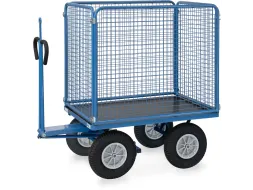 Handtrekwagen 6444PZ 750kg 1135x795mm draadgaas polyurethaan trekoog