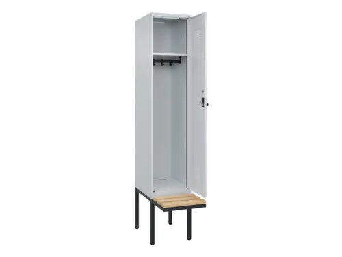 locker met bank,HxBxD 2120x400x815mm,1vak,vak B 400mm,draaigrendel