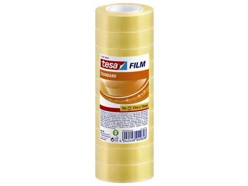 Plakband Tesa film standaard 15mmx33m krimp 10rollen