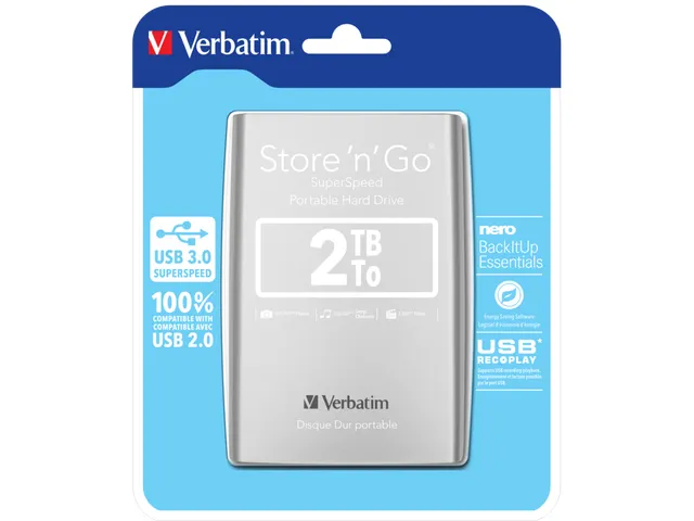 Store 'n' Go USB 3.0 Draagbare harde schijf 2TB Zilver