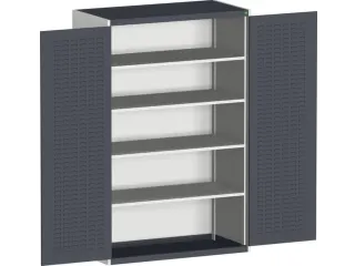 kast met sleufplaat,HxBxD 2000x1300x525mm,4xStalen bodem - 1