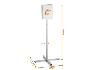 Vloerstandaard info stand outdoor A4 grijs - 12