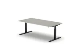Elektrisch ihv bureau,HxBxD 650-1310x2000x1000mm,blad lichtgrijs