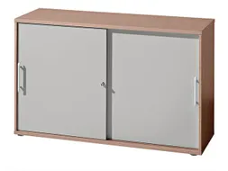 Schuifdeurkast Hxbxd 748X1200X400Mm 2 Oh Kastromp/front Noten/zilver