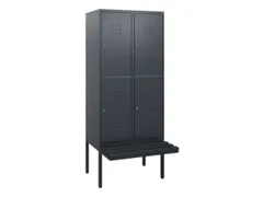 Dubbeldekse dekenkist,HxBxD 1950x800x815mm,2x2vak.,vak B 400mm