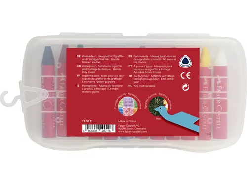 waskrijt Faber-Castell Jumbo etui à 12 stuks