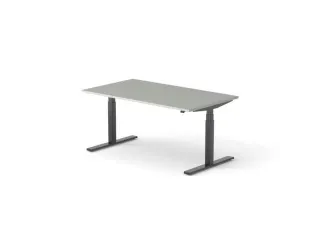 Elektrisch ihv bureau HxBxD 640-1300x1600x900mm blad grijs - 1