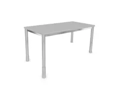 In hoogte verstelbaar bureau,HxBxD 720-840x1200x600mm,MP-lichtgrijs