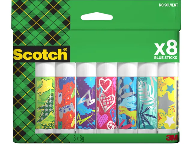 Scotch Permanente Lijmstiftontwerp 8G, 8 Stiften