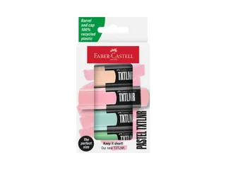 Markeerstift Faber-Castell TXTLNR mini 4st. pastel in karton etui - 1