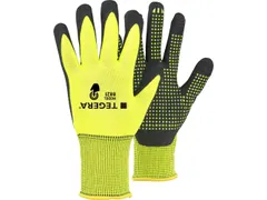 Tegera 8821 hittebestendige handschoenen, geel/zwart, maat 6