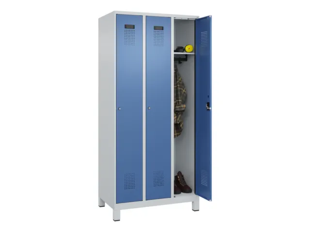 locker,HxBxD 1950x900x500mm,3vak,vak B 300mm,cil.-slot,voeten