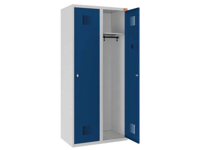 lockerkast,HxBxD 1800x800x500mm,2vak,draaigrendel,sokkel,romp RAL7035