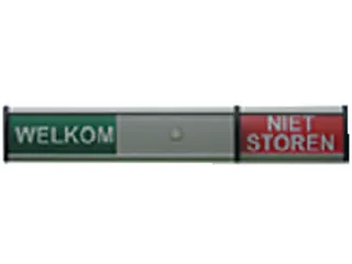 Infobord welkom/niet storen 125x30mm - 2