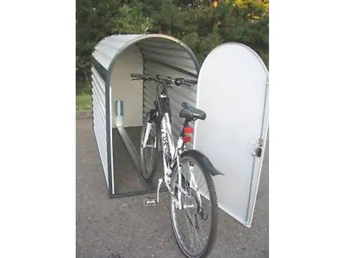fietsgarage,HxBxD 1400x820x2050mm,cil.-slot,staal,RAL7035/RAL7016