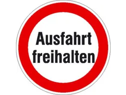 verbodsbord,Uitrit vrijhouden,aluminium gemerkt,gemoffeld,Ø 315mm