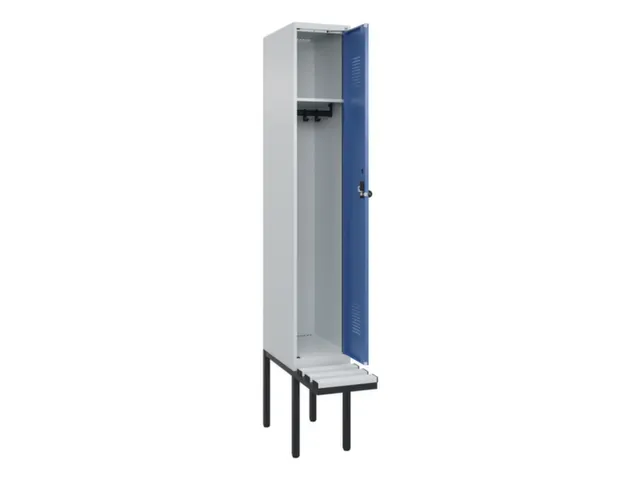 locker met bank,HxBxD 2120x300x815mm,1vak,vak B 300mm,draaigrendel