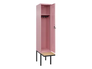 locker met bank,HxBxD 2120x400x815mm,1vak,vak B 400mm,draaigrendel - 2