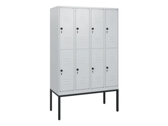 dubbeldekse locker,HxBxD 1950x1200x500mm,4x2vak.,vak B 300mm