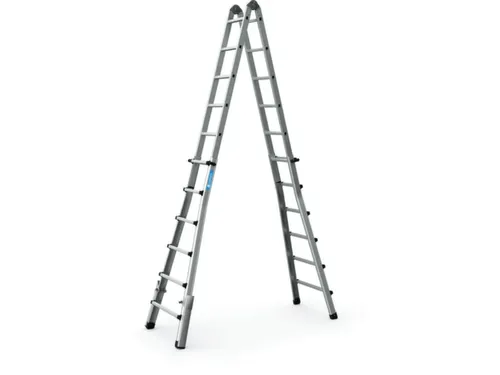 multifunctionele telescoopladder,4x6,sporten,balk L 6,4m,natuur