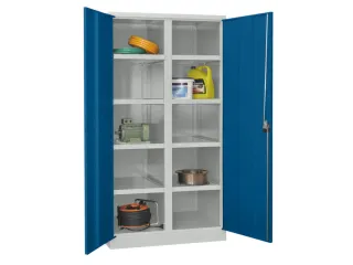 zwaarlastkast 1950x1040x630mm openslaande deuren RAL7035 front RAL5012 - 2