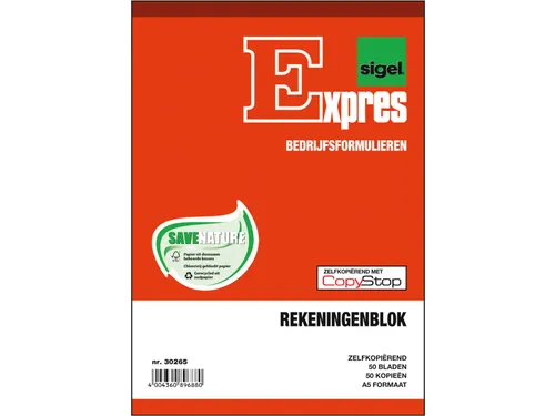 Expres rekeningblokken A5 Nederlands dupli 50 x 2 vel