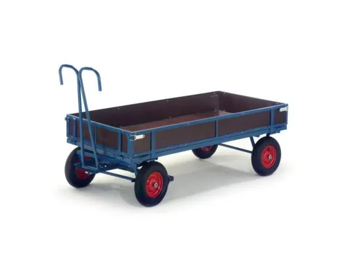 Handtrekwagen 4 Wielen 1000kg 1560x760mm Houten Wanden Luchtbanden
