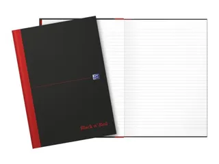 Notitieboek Oxford Black n' Red A4 96vel lijn zwart - 8