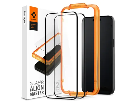 Spigen Align edge to edge iPhone 15 Pro glazen screenprotector 2 pack