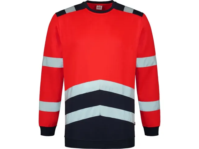 Tricorp 303004 sweater, rood/marineblauw, maat S, per stuk