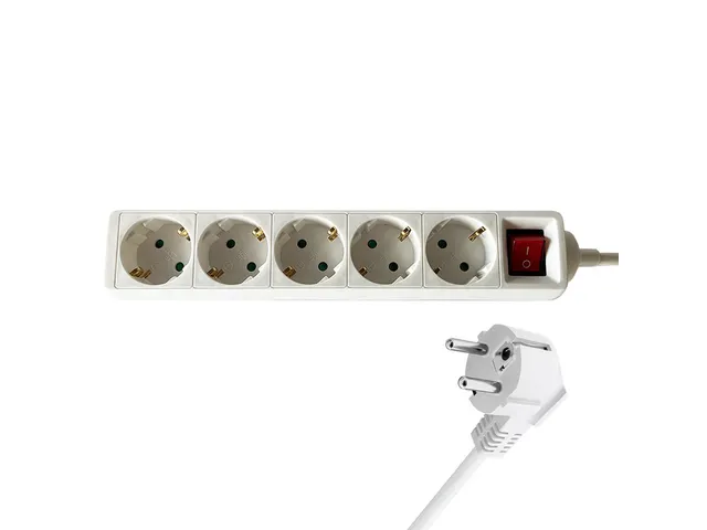 Stekkerdoos BRASQ 5 voudig 3 meter wit