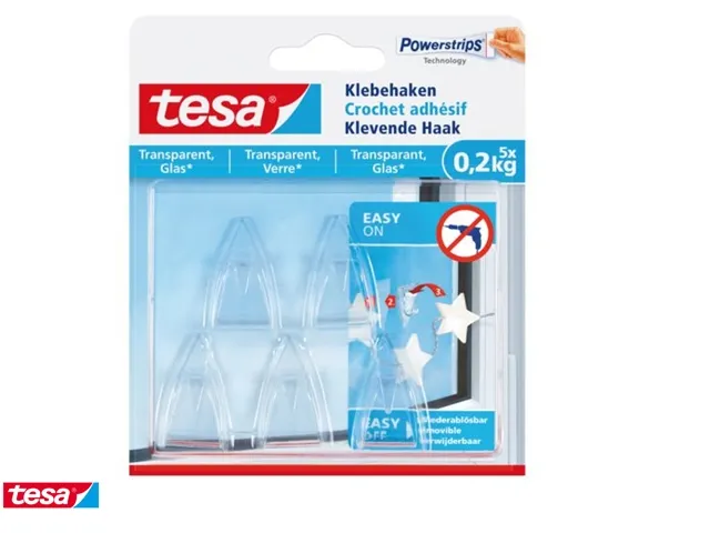 Klevende haak Tesa transparant 0.2kg