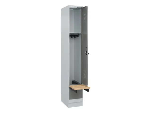 locker met bank,HxBxD 1950x300x815mm,1vak,vak B 300mm,draaigrendel